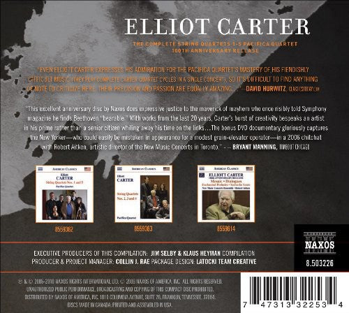 Carter: Complete String Quartets [3 CDs & 1 DVD]