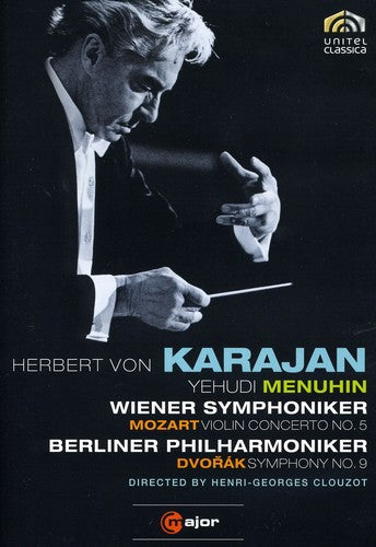 Mozart: Violin Concerto No 5; Dvorak: Symphony No 9 / Karajan, Menuhin