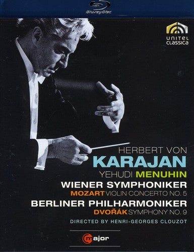 Mozart: Violin Concerto No 5; Dvorak: Symphony No 9 / Karajan, Menuhin