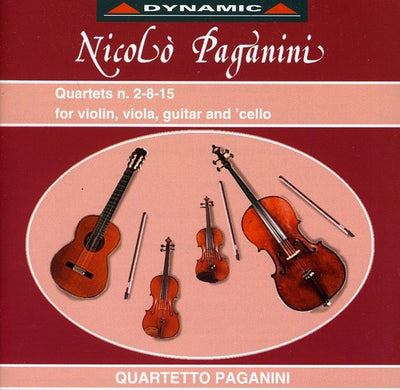 PAGANINI: Guitar Quartets Nos. 2, 8 and 15