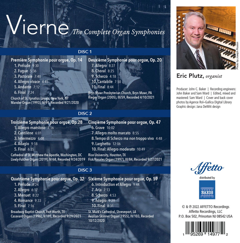 Vierne: The Complete Organ Symphonies / Eric Plutz