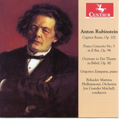 Rubinstein: Caprice Russe; Piano Concerto No 5; Der Thurm Zu Babel Overture / Mitchell, Zamparas