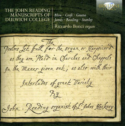 The John Reading Manuscripts Of Dulwich College