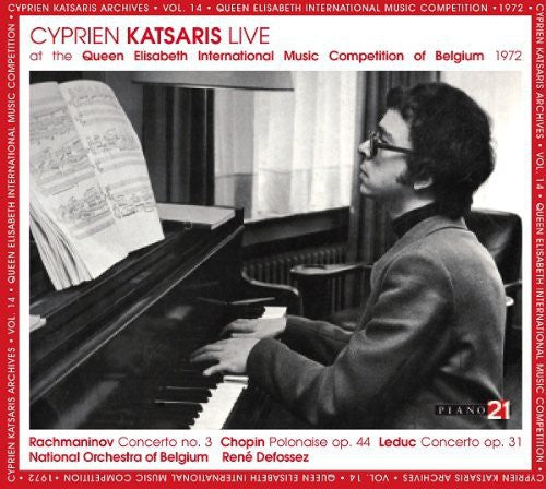 Cyprien Katsaris: Live At The Queen Elisabeth International Music Competition Of Belgium, 1972
