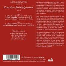 Shostakovich: Complete String Quartets, Vol. 1 / Cuarteto Casals