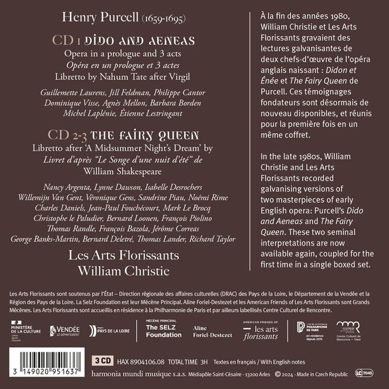 Purcell: Dido and Aeneas; The Fairy Queen / Christie, Les Arts Florissants