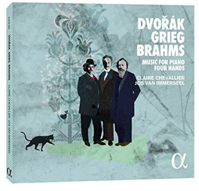 Dvorak, Grieg & Brahms: Music for Piano Four Hands / Chevallier, Immerseel