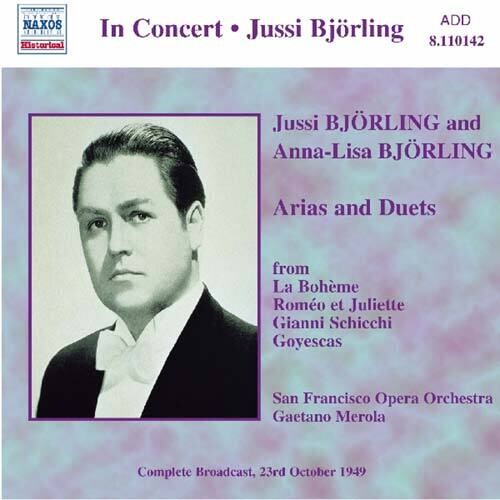 BJORLING, Jussi / BJORLING, Anna-Lisa: Arias and Duets (1949