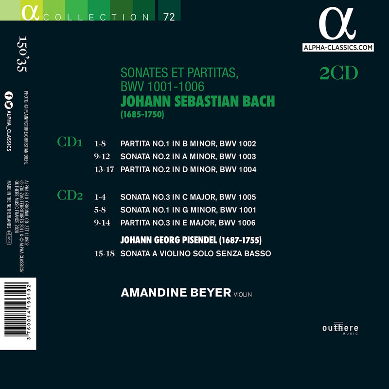 Bach: 6 Violin Sonatas and Partitas / Beyer