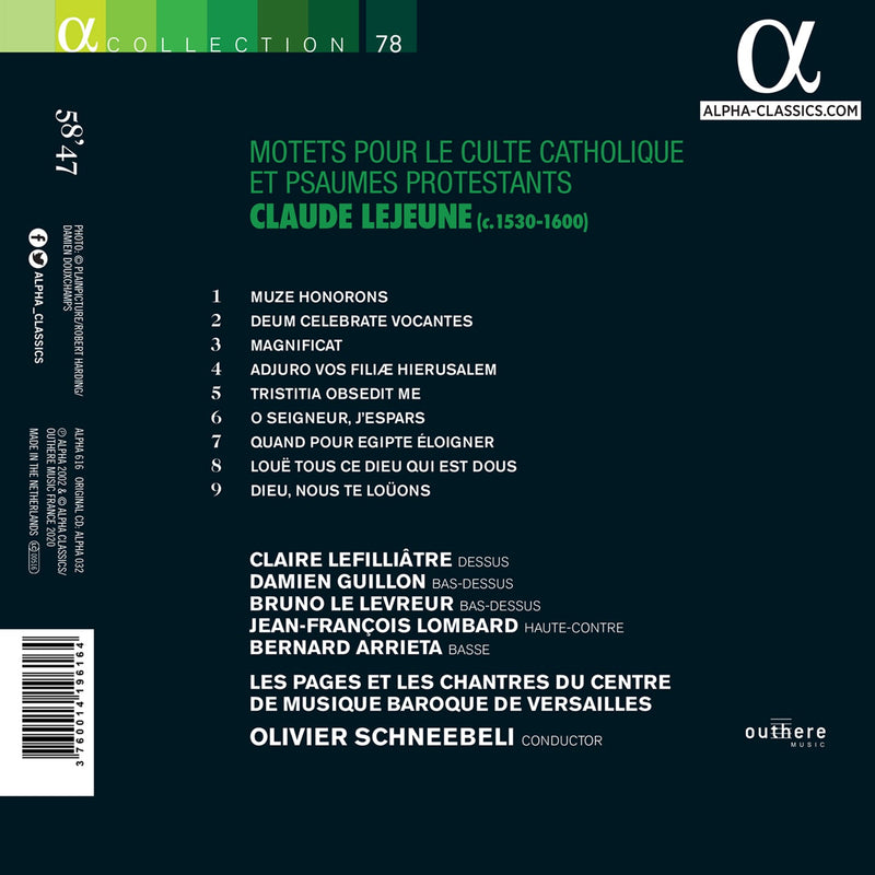 Le Jeune: Motets Pour le Culte Catholique / Schneebeli, Les Pages et Les Chantres of the Centre de Musique Baroque de Versailles