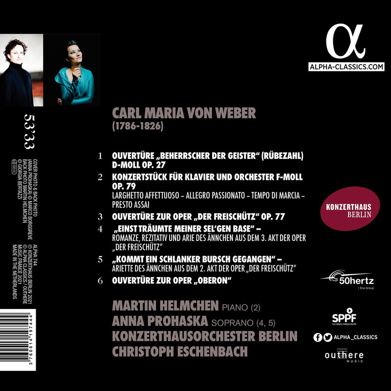 Weber / Helmchen, Prohaska, Eschenbach, Berlin Concert House Orchestra