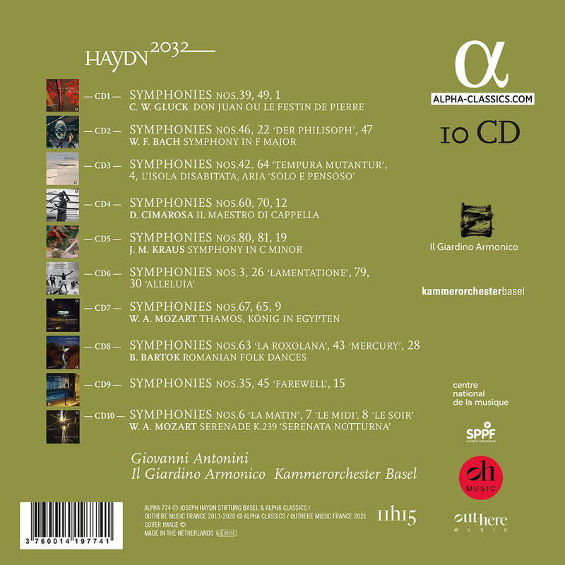 Haydn 2032, Vol. 1-10: The Symphonies / Antonini, Il Giardino Armonico, Kammerorchester Basel