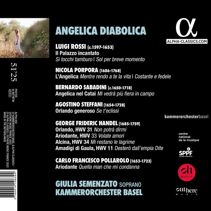 Handel, Popora, Rossi et al.: Angelica diabolica / Semenzato, Basel Chamber Orchestra