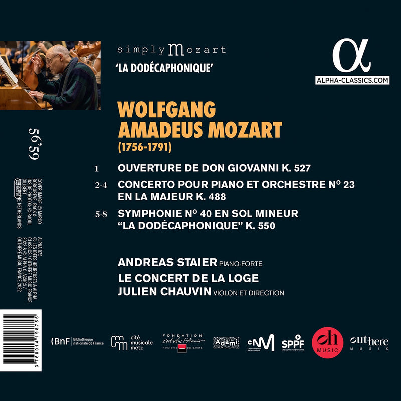 Mozart: Piano Concerto No. 23; Symphony No. 40 / Staier, Chauvin, Concert de la Loge