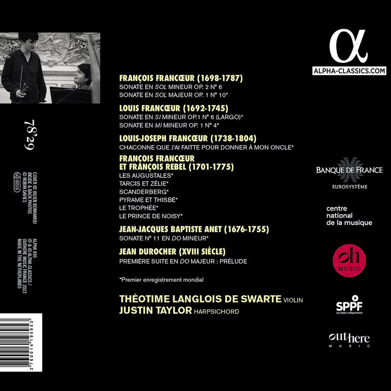 Music of the Frères Francœr / Langlois de Swarte, Taylor