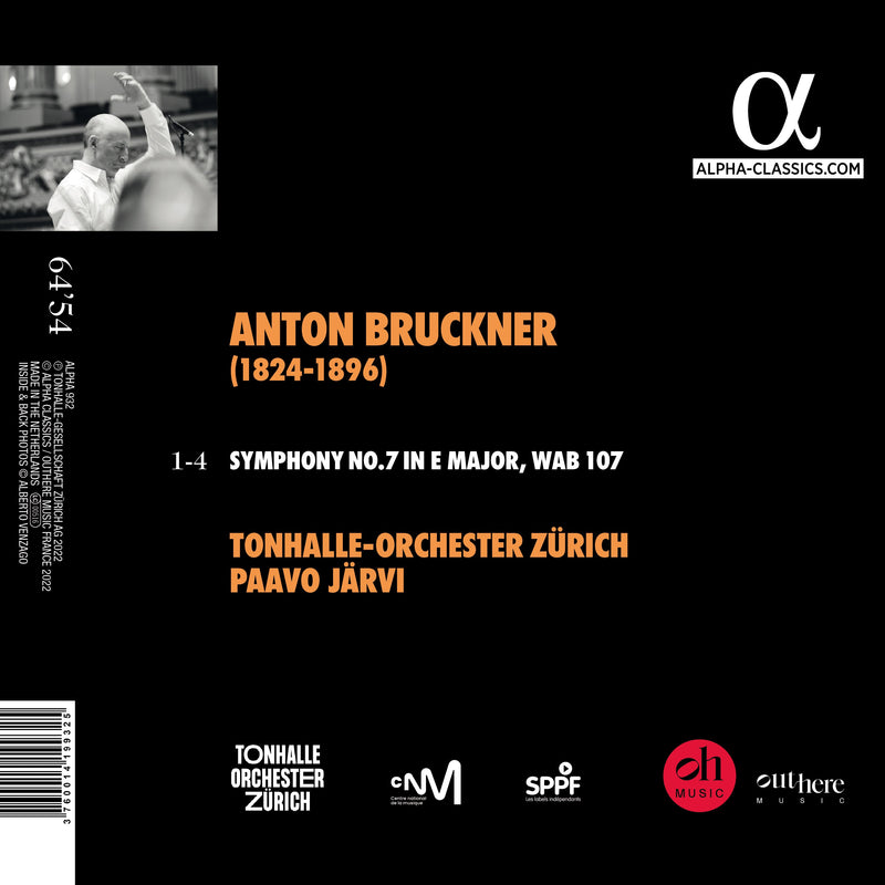 Bruckner: Symphony No. 7 / Järvi, Tonhalle Orchestra Zurich
