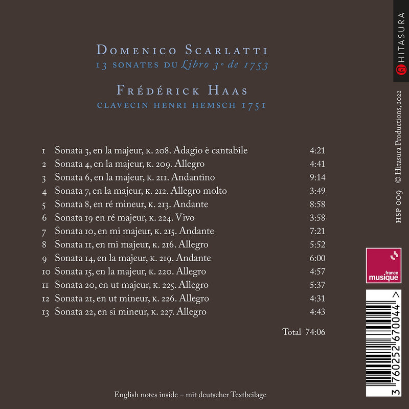 D. Scarlatti: 13 Sonatas from Book 3, 1753 / Haas