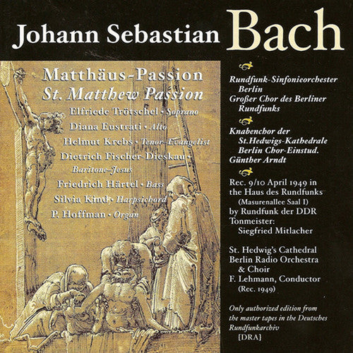 Bach: St Matthew Passion / Lehmann, Fischer-dieskau, Et Al