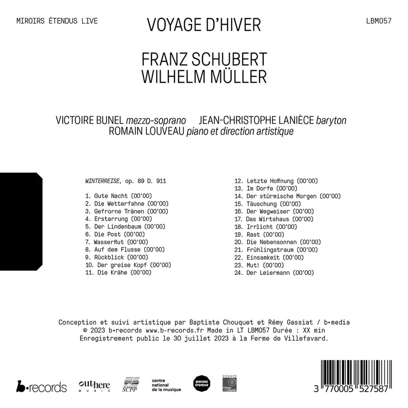 Schubert: Voyage d'hiver (Live)