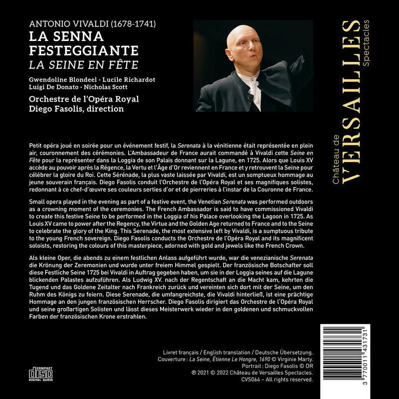 Vivaldi: La Senna Festeggiante / Fasolis, Orchestre de l’Opéra Royal