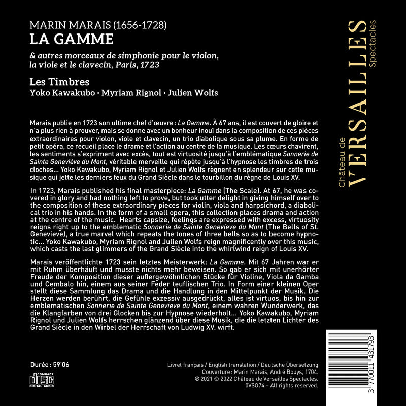 Marais: La gamme / Les Timbres