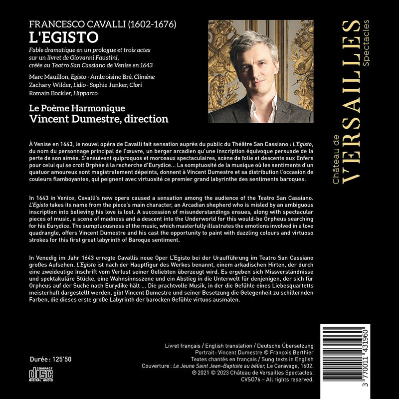 Cavalli: L'Egisto / Dumestre, Le Poème Harmonique