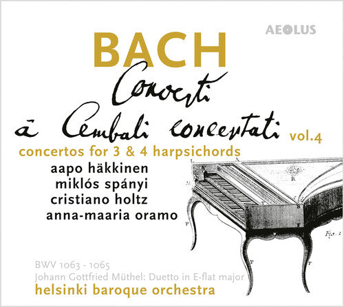 J. S. Bach: Concerti A Cembalo, Vol. 4 / Hakkinen, Helsinki Baroque Orchestra