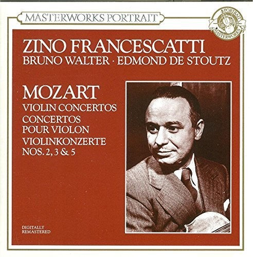 Mozart: Violin Concertos / Francescatti, Walter, De Stoutz