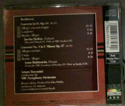 Toscanini Collection: Beethoven / Heifetz, Rubinstein