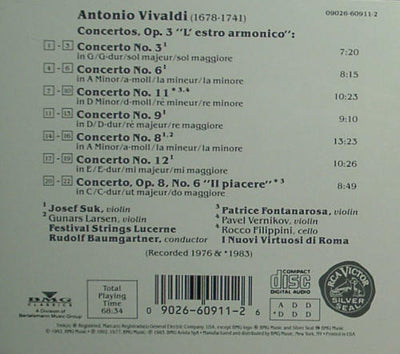 Vivaldi: Violin Concertos From L'estro Armonico / Josef Suk