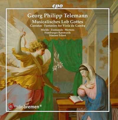 Telemann: Cantatas, Fantasies for viola da gamba / Eckert, Hamburger Ratsmusik