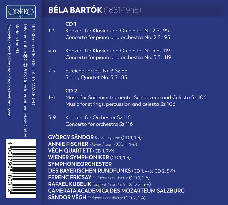 Bartók: Works for Orchestra & Piano and Orchestra