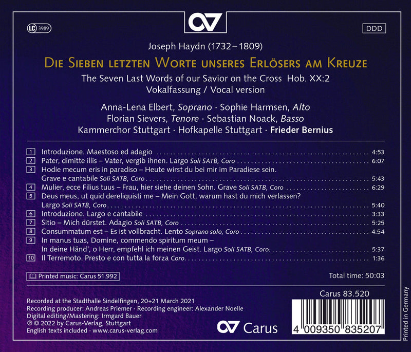 Haydn: The Seven Last Words