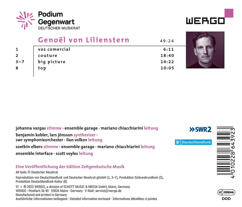 Lilienstern: Couture / Vargas, Elbers, Chiacchiarini, Volkov, SWR Symphony Orchestra