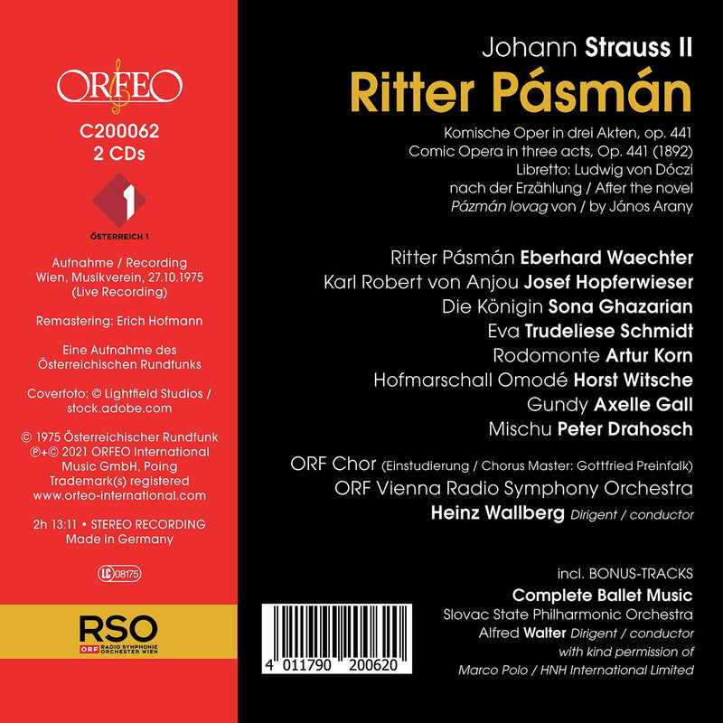 Strauss: Ritter Pásmán / Wallberg, ORF Vienna Radio Symphony Orchestra