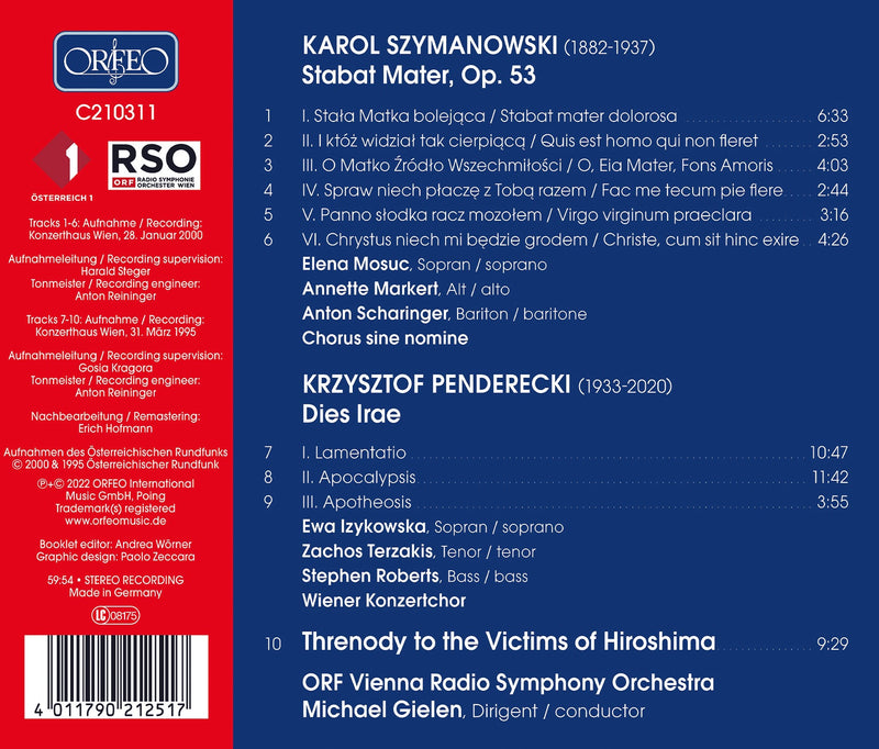 Szymanowski & Penderecki / Gielen, ORF Vienna Radio Symphony