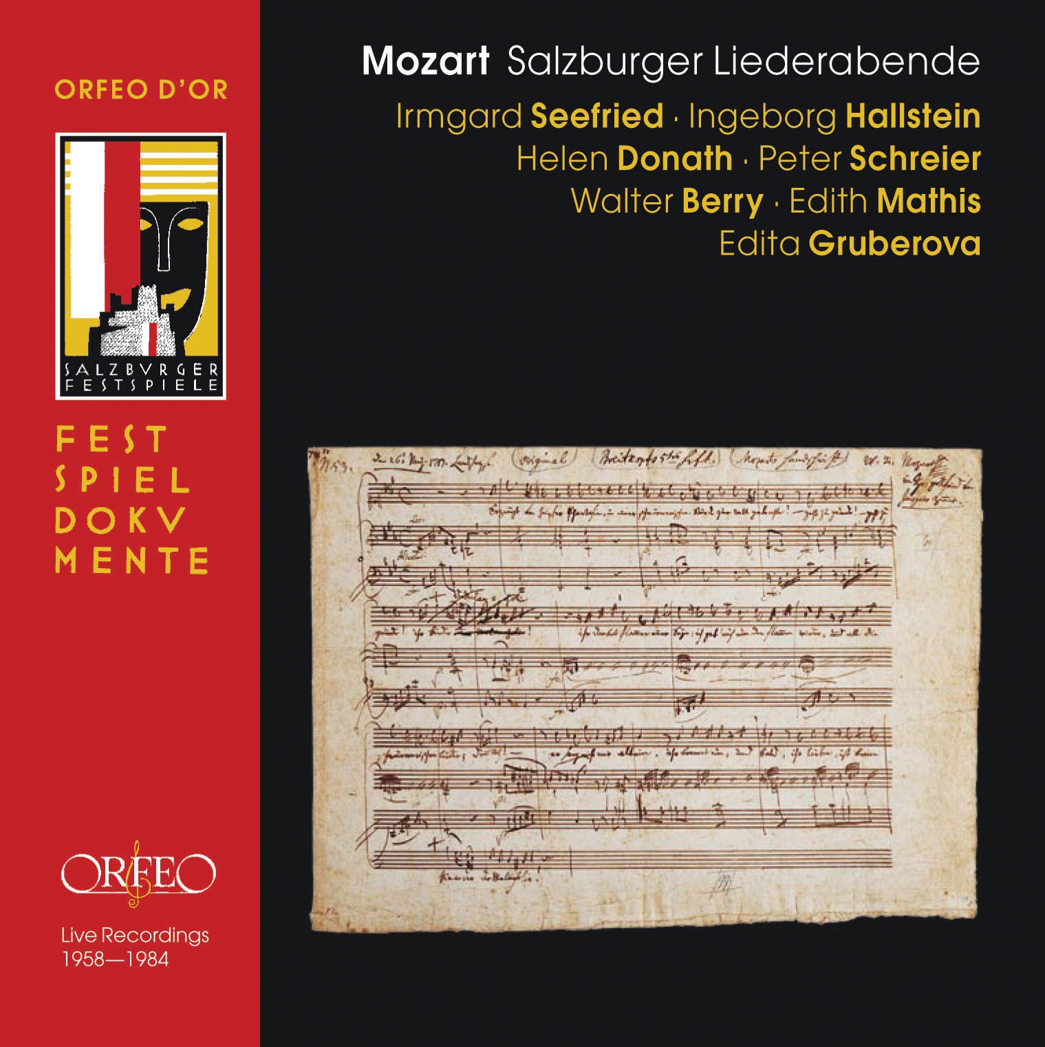 Mozart: Lieder - Salzburg 1958-1984 / Schreier, Gruberova, Seefried, Donath, Et Al