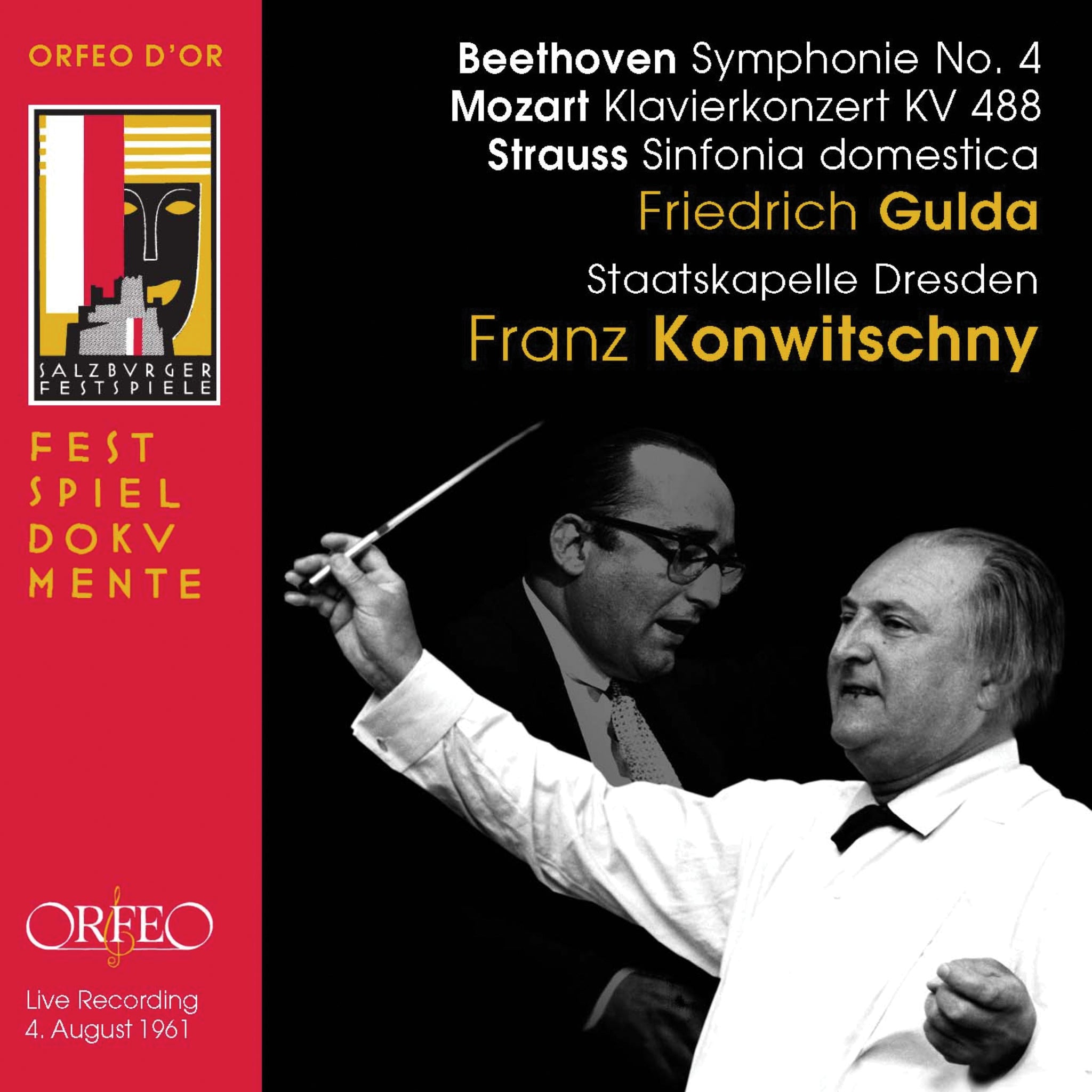 Beethoven: Symphony No 4; Mozart: Piano Concerto No 23; Strauss / Gulda, Konwitschny