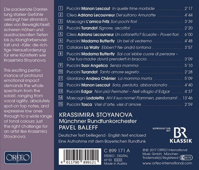 Verismo / Stoyanova, Baleef, Munich Radio Orchestra