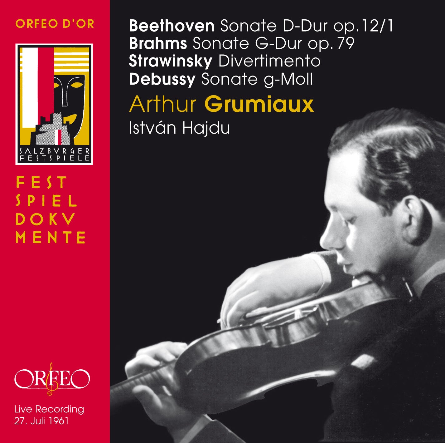 Beethoven: Sonate D-dur Op. 12/1; Brahms: Sonate G-dur Op. 79; Strawinsky: Divertimento; Debussy: Sonate G-moll