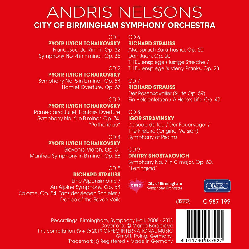 Tchaikovsky, Strauss, Stravinsky & Shostakovich / Nelsons, CBSO