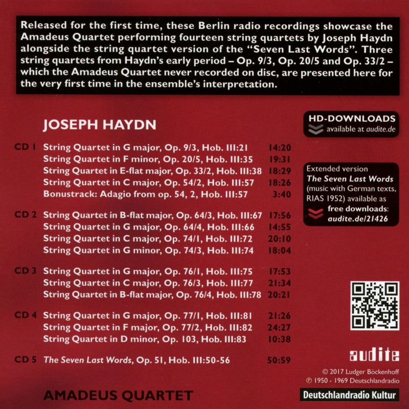 Haydn: The Amadeus Quartet Recordings, Vol. 6 (Berlin, 1950-1969)