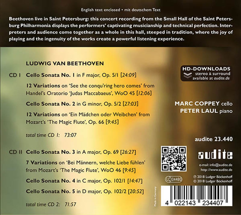 Beethoven: Complete Works for Cello & Piano / Coppey, Laul