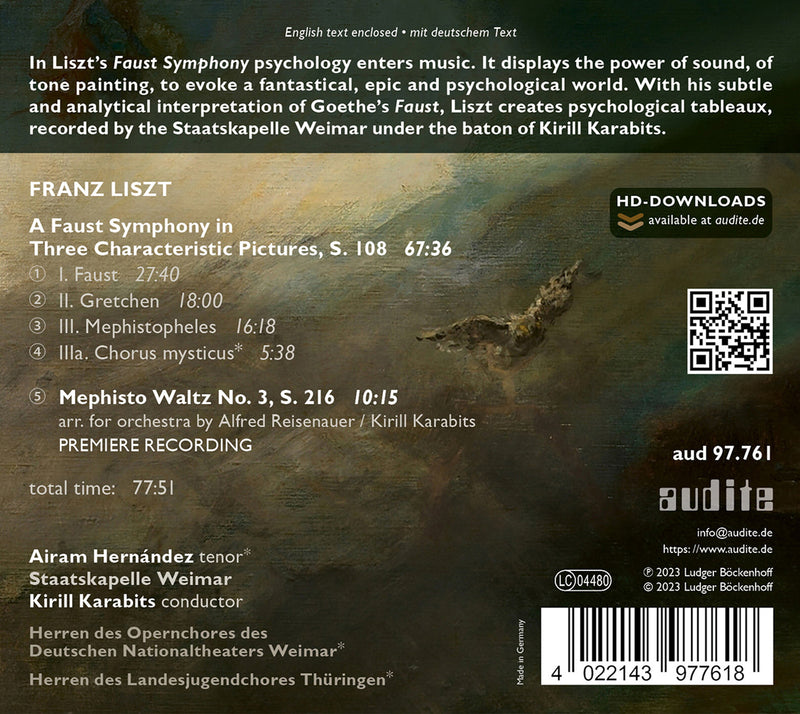 Liszt: A Faust Symphony, S. 108; Mephisto Waltz No. 3, S. 216