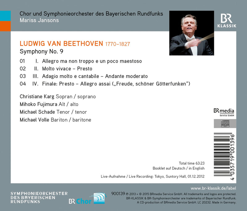 Beethoven: Symphony No. 9 / Jansons, BRSO