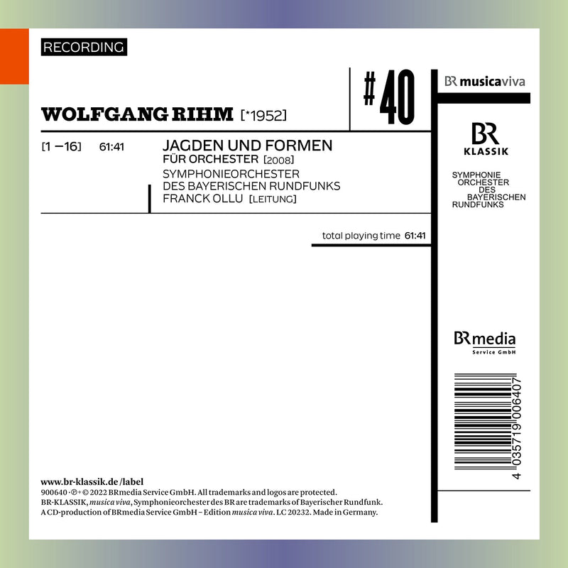 Rihm: Jagden und Formen / Ollu, Bavarian Radio Symphony Orchestra