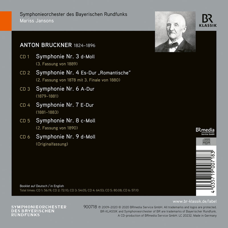 Bruckner: Symphonies Nos. 3-4, 6-9 / Jansons, BRSO
