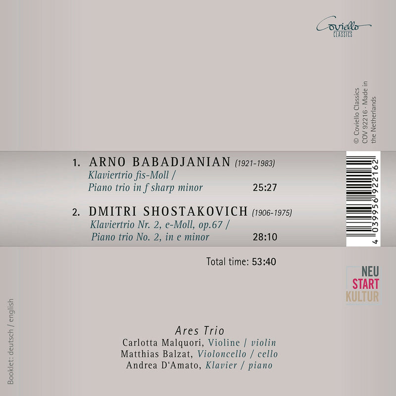Babadjanian: Piano Trio; Shostakovich: Piano Trio No. 2 / Ares Trio
