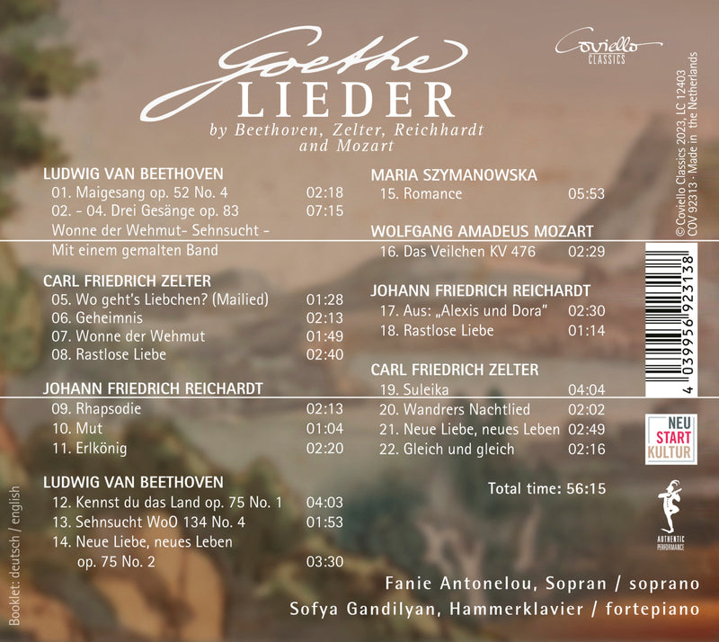 Goethe-Lieder / Antonelou, Gandilyan