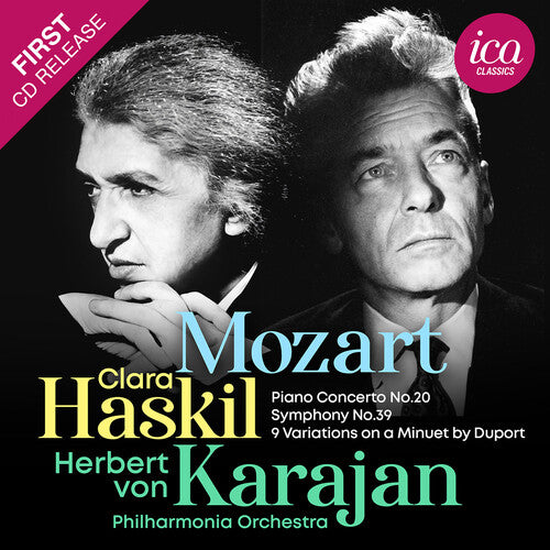 Mozart: Concerto no. 20; Symphony no. 39; Variations / Haskil, Karajan, Philharmonia Orchestra
